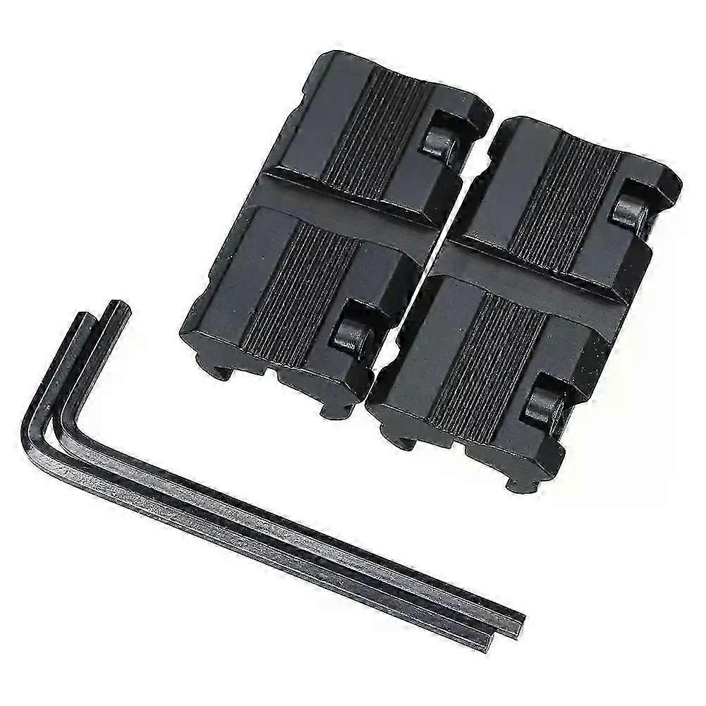 2pcs 3/8 11mm Dovetail to 7/8 20mm Flashlight Scope Mount Hunting Picatinny Weaver Rail Adapter