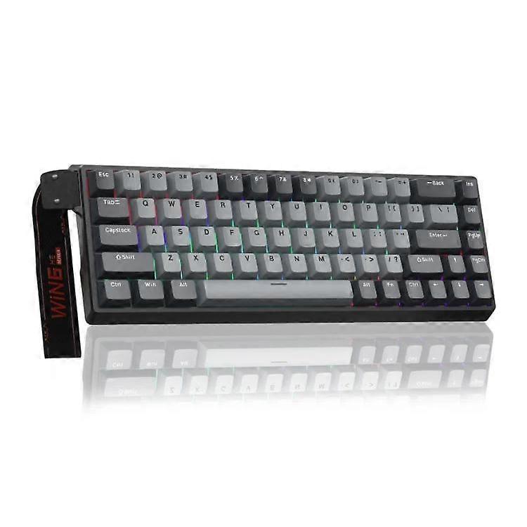 AULA WIN68HE Pro Version 87 Keys RGB Wired Keyboard WIN68HE Dark Grey+Light Grey Shaped Magnetic Axis