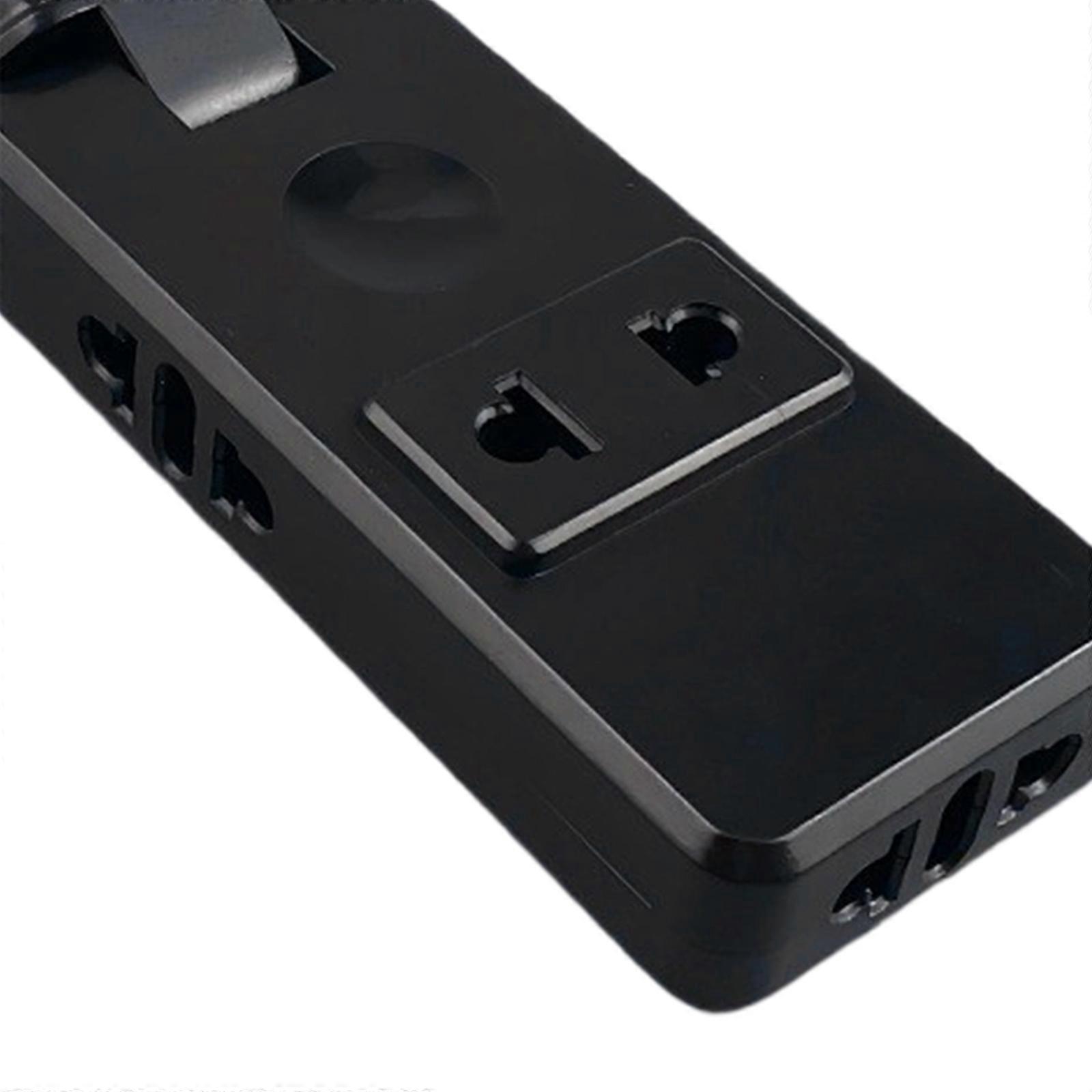 180 Degree Rotating Wall Outlet Adapters 2pin Extenion Socket Power Adapters Foldable Plug Converter Easy
 to Use  Black European stand