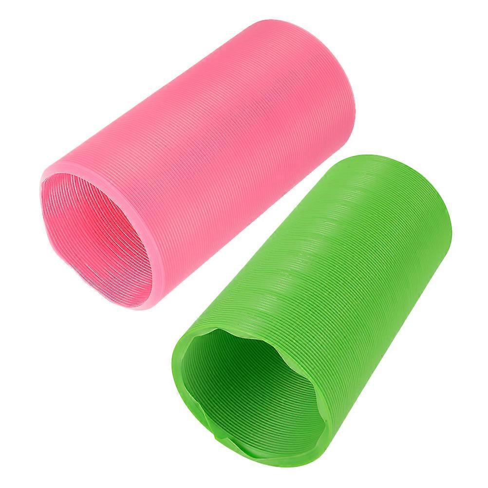 Plastic Hamster Tube Toy Foldable Hideout Tunnel for Pets 2Pcs