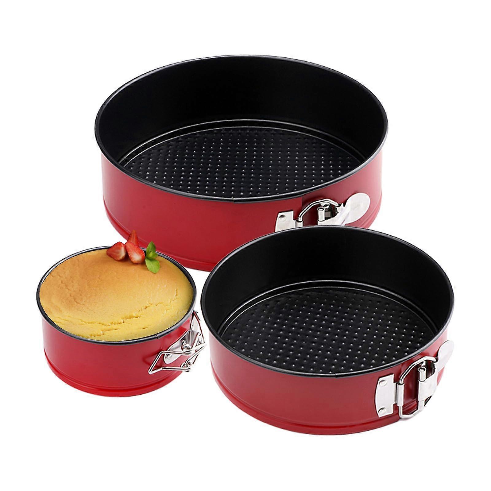Springform Pan Set 3pcs Nonstick Leakproof Locking Seal for Cheesecake 4 7 9 inch Round Baking