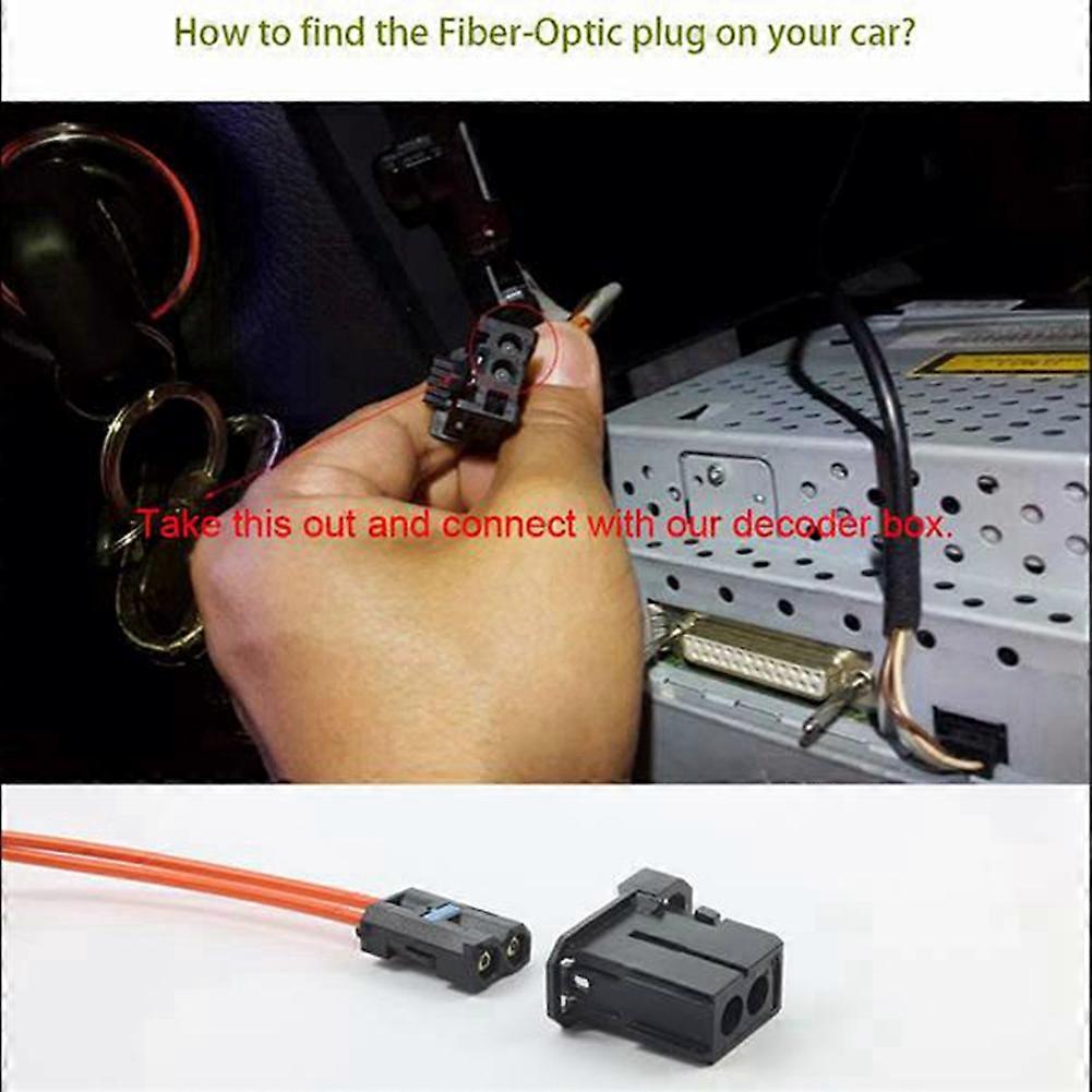 Auto-AUX-Lichtwellenleiter-Decoder-Box-Verstärker-Decodierungsadapter für BMW E83 E85 E87 E90 E91 E92 E70 E71 E72 F01 F02