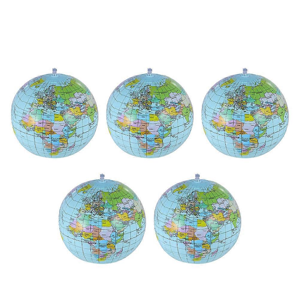 Summer Beach Balls Globe Design for Playing 10Pcs Inflatable Set