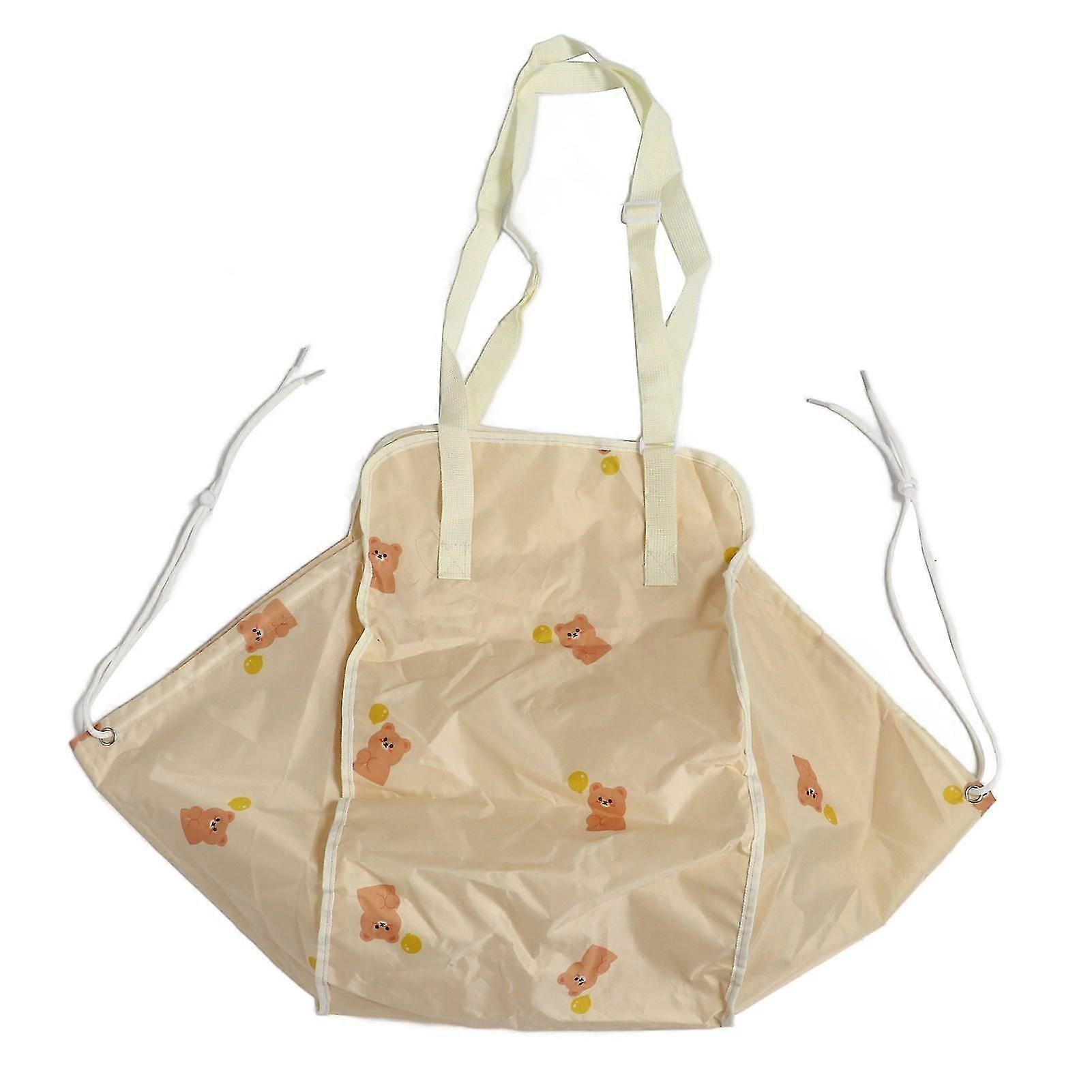 حقيبة تخزين أرجوحة للسيارة قماش أكسفورد 20.5 بوصة طويلة 13 بوصة واسعة قابلة للطي للسيارة المقعد الخلفي للتخزين يطبع الدب البني