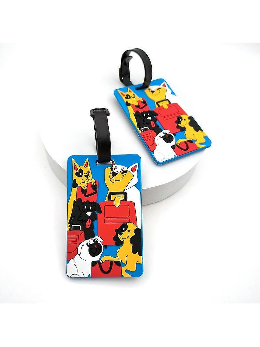 ��tiquette de bagage en forme d'animal mignon, 1 pi��ce, ��tiquette d'a��roport, contr?le de pr��vention des pertes, ��tiquette suspendue essentie