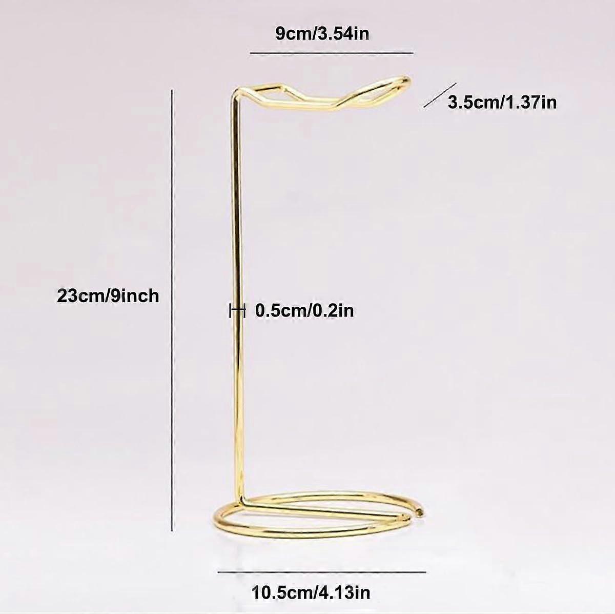 Gold Metal Headphone Stand with Weighted Base, Universal Headset Holder for Desk and Gaming