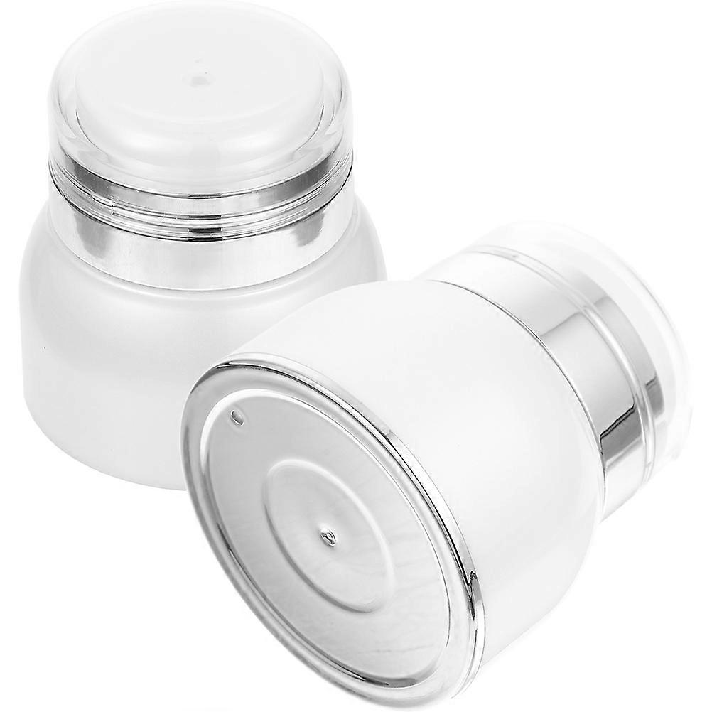 Plastic Airless Pump Jar for Storage Use 2Pcs Travel Cream Container