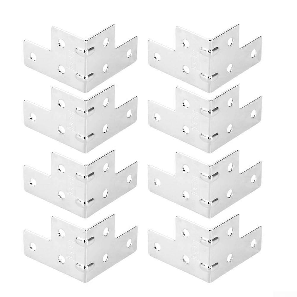 Right Angle Brackets 8Pack 55x40mm Iron Edge Guards Silver For Speaker Equipment Corners Enclosures Right Angle Code