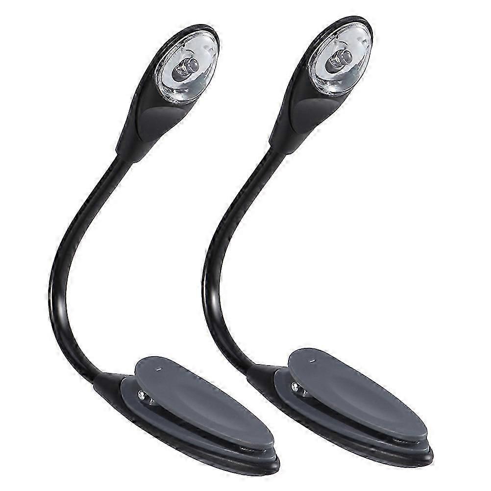 Non Flickering Light Clip On Booklight Plastic Material 2Pcs For Dark Environments