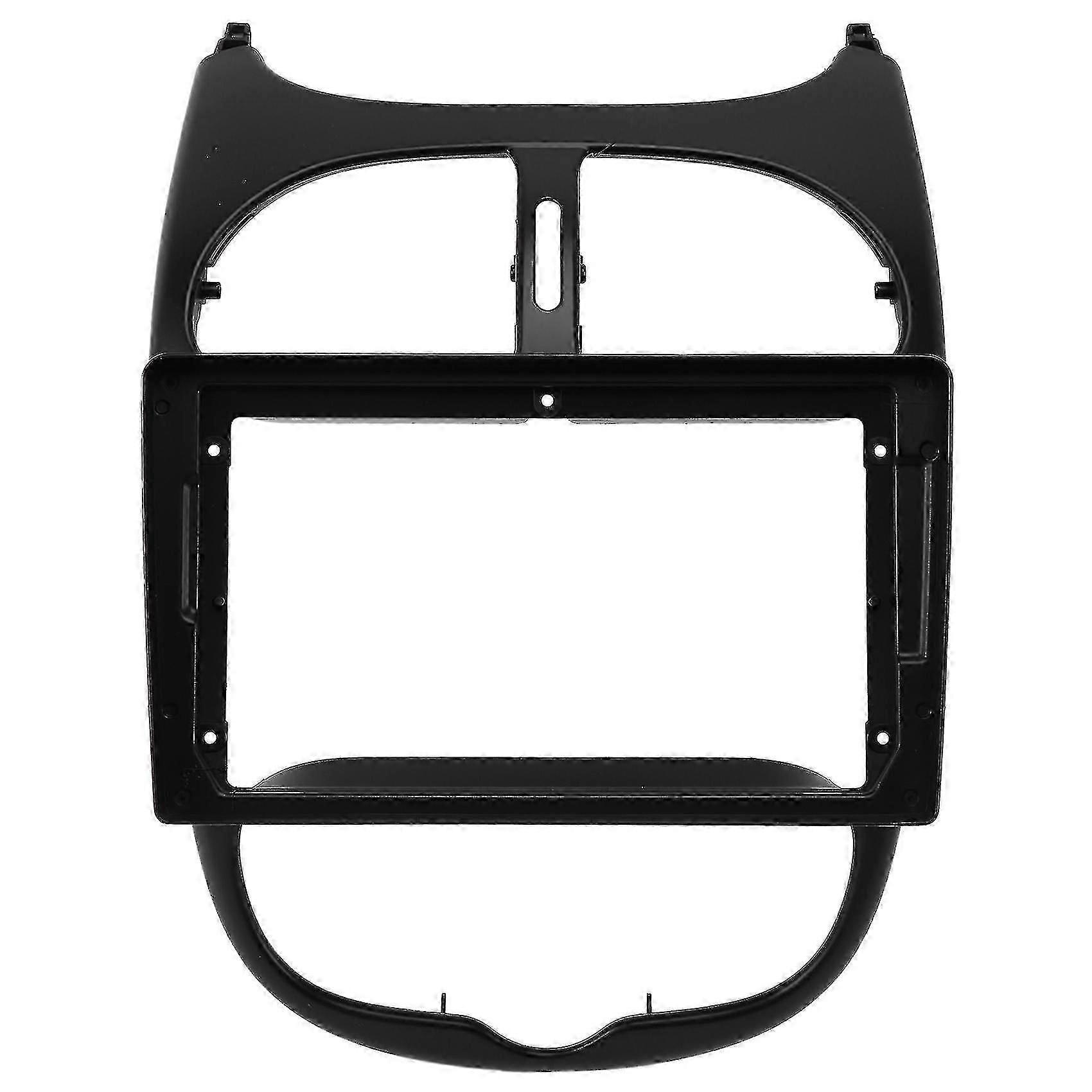 9 Inch 2din Car Dashboard Frame Dvd Frame Radio Panel Frame Navigation Panel For 206 2004-2008