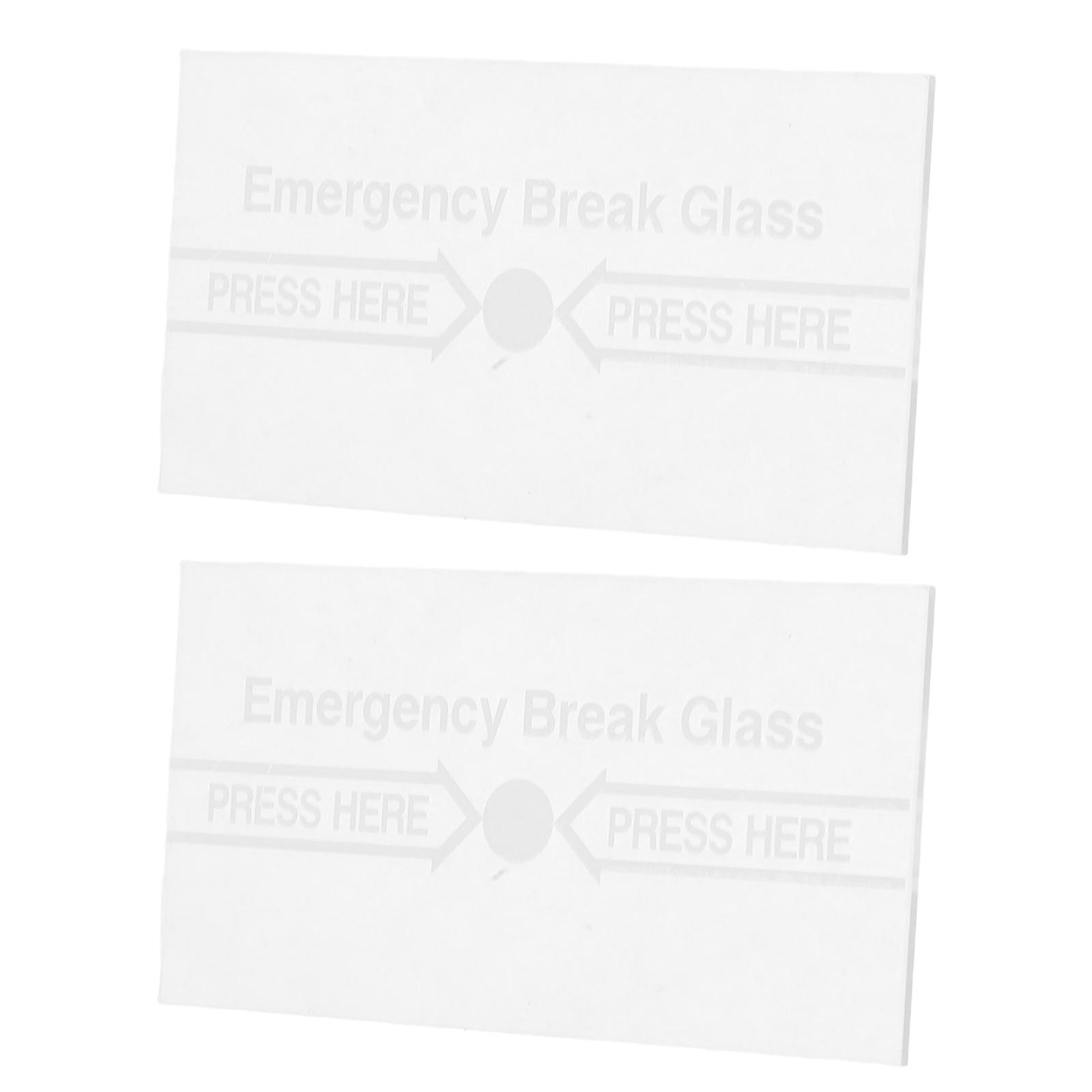 Fire Alarm Manual Switch Cover for Security 2Pcs Clear Glass Breakage Device