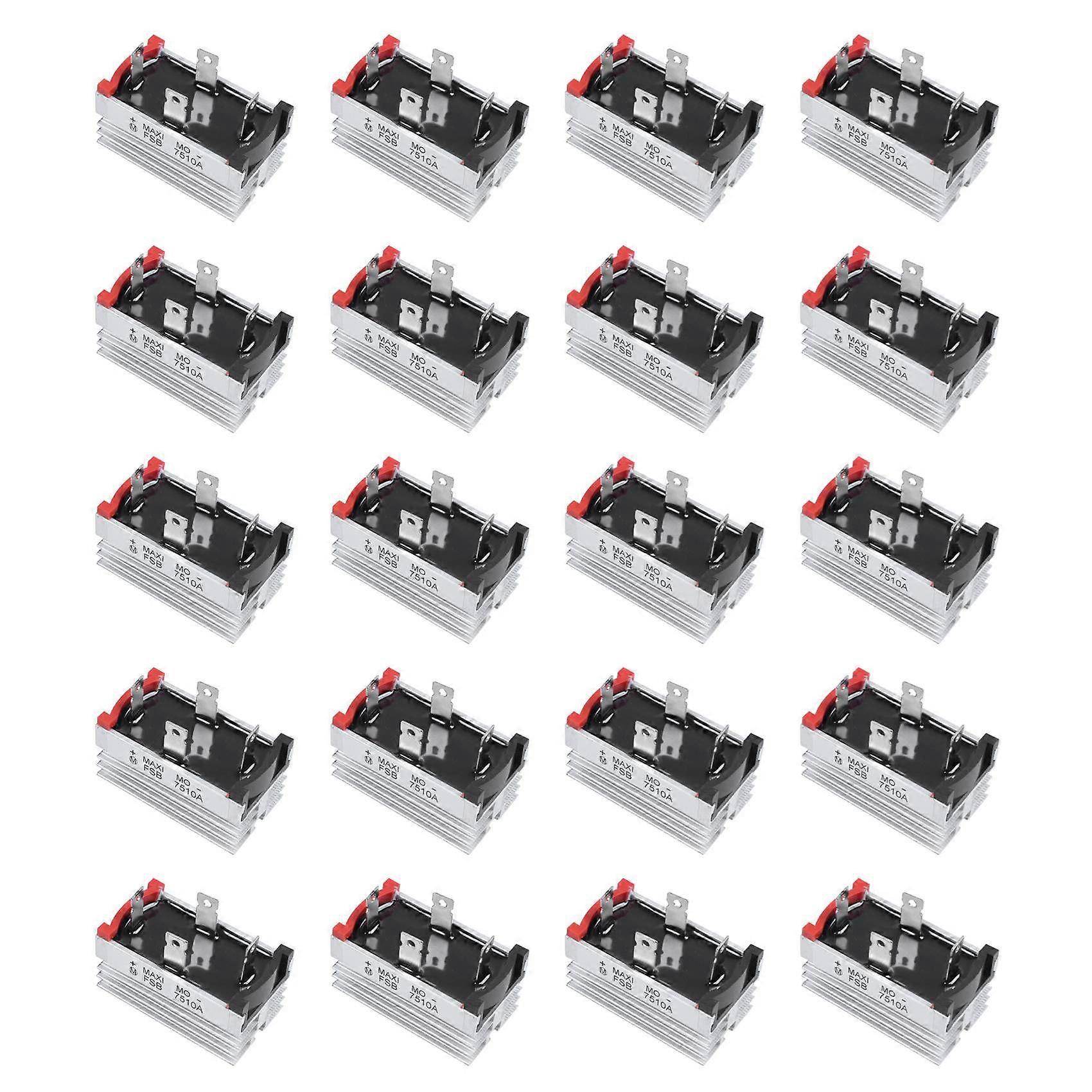 20X Aluminum Heatsink Base Single Phase Bridge Rectifier Diode 75A 1000V