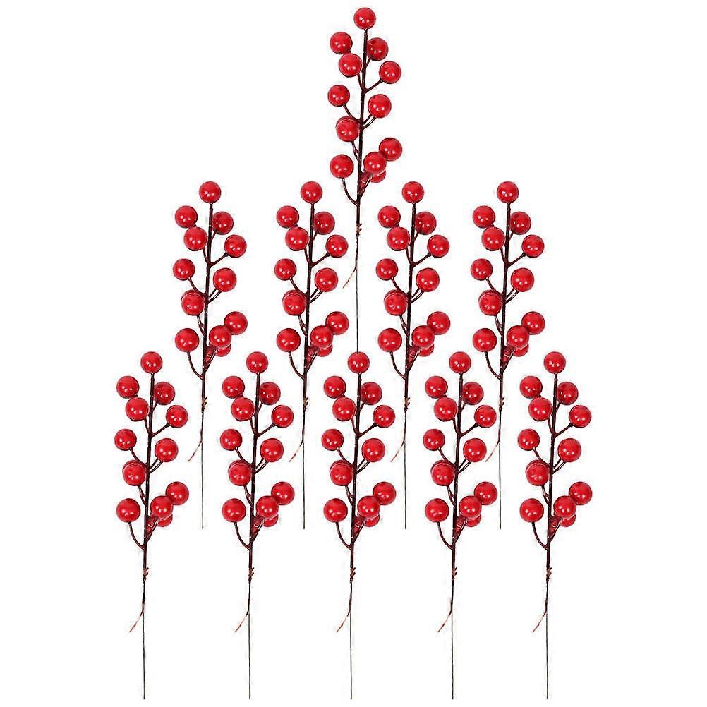 Simulation Crabapple Branch for Decoration 10Pcs Artificial Berry Decoration