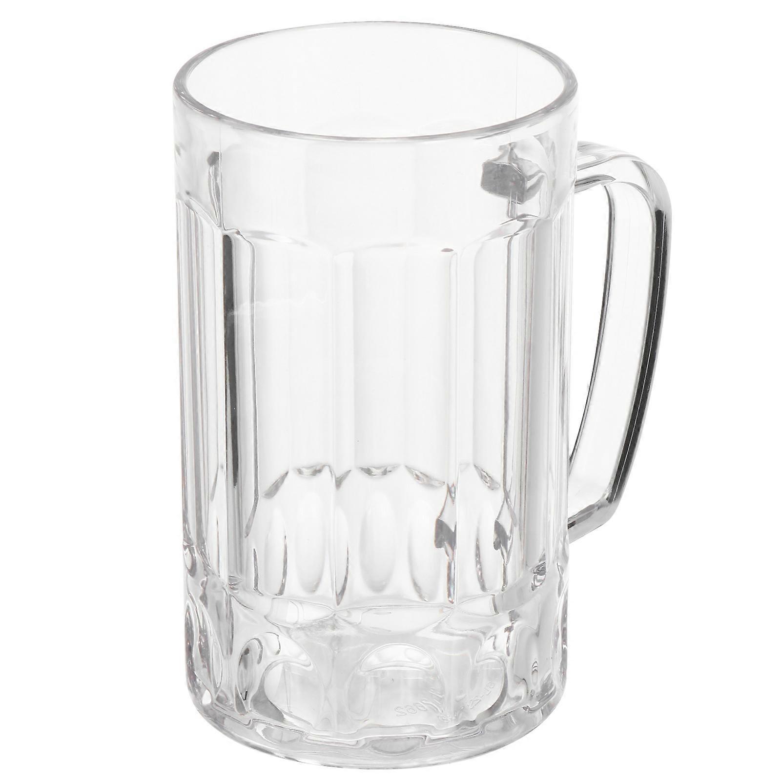 Transparent Beer Cup Reusable Reusable Drinking Mug for Drinking 460Ml Handle Beer Mug