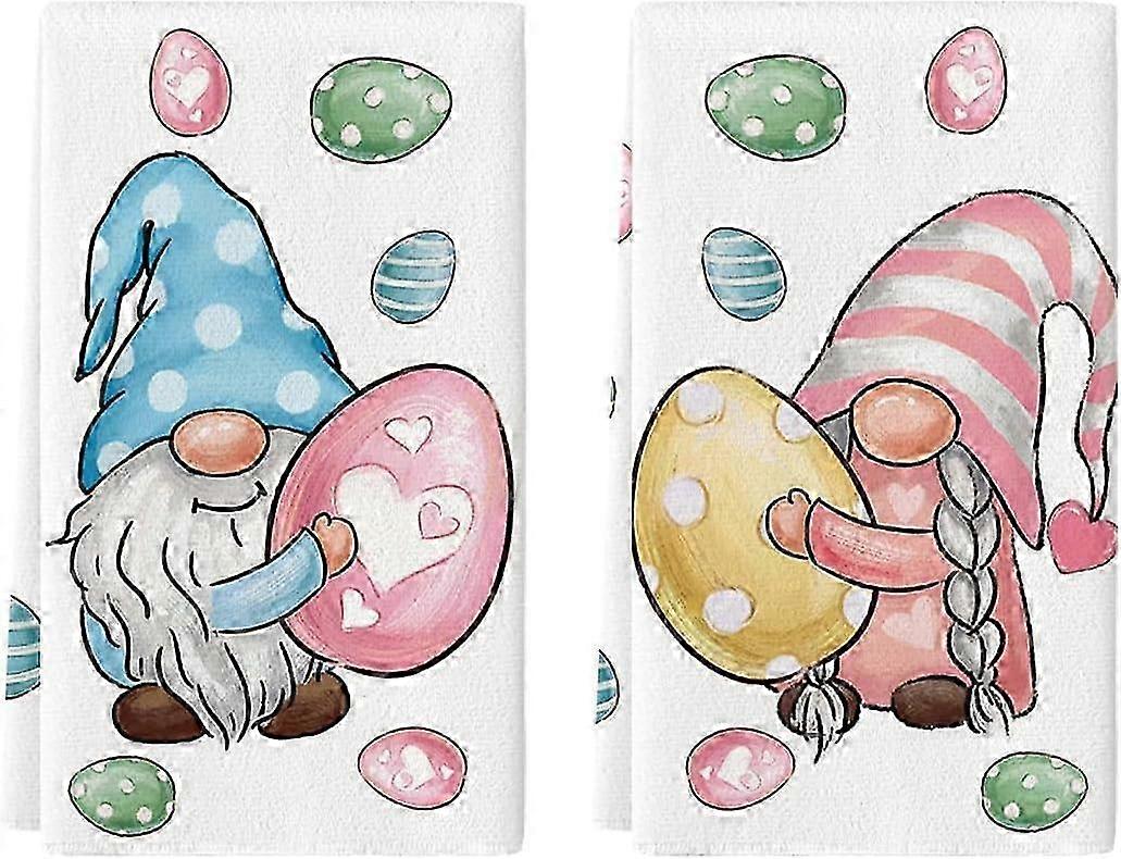 2026 2 Set Kitchen Towels Gnome Easter Seasonal Spring Decoration