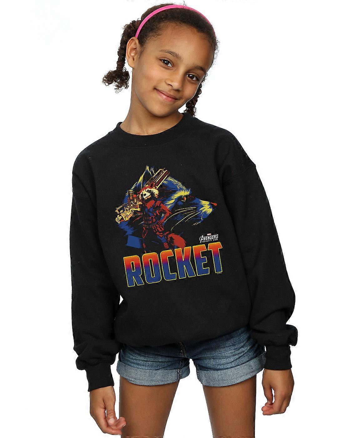Marvel Girls Avengers Infinity War Rocket Character Sweatshirt