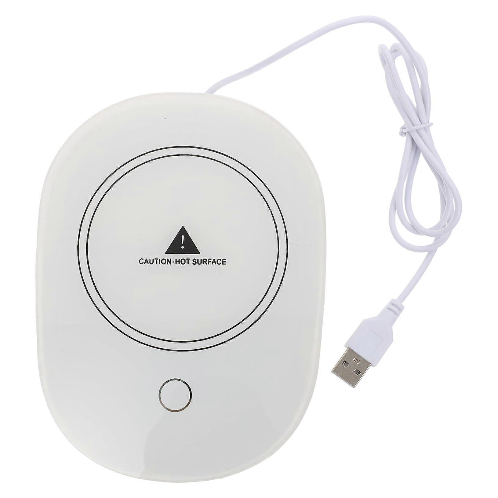 USB Coffee Cup Warmer with Constant Temperature Heating for Desk Office and Home Beverage Use