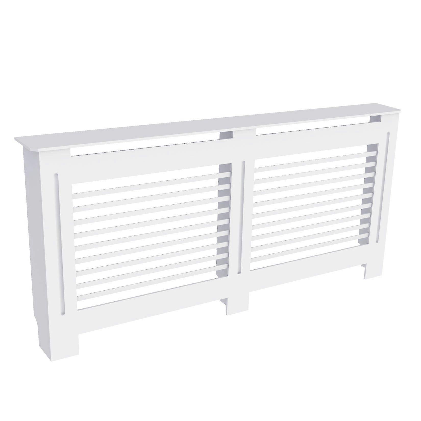 92cm Copertura Radiatore Verticale Orizzontale Verticale Armadio MDF Grill Scaffale S-XL Bianco Horizontal XL