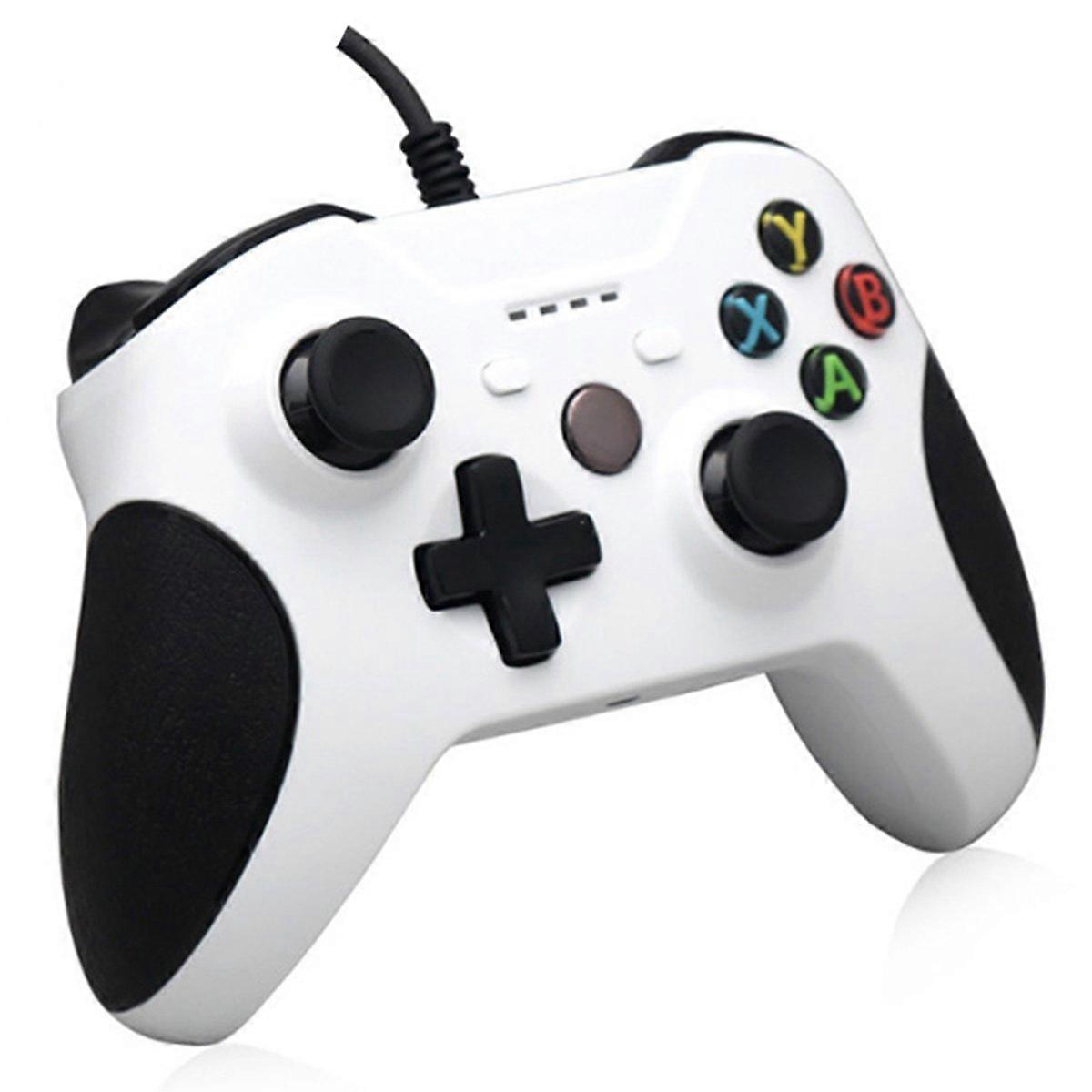 Wired Controller with Vibration Feedback USB Gamepad for Xbox One S X PC Steam PS3 Android White