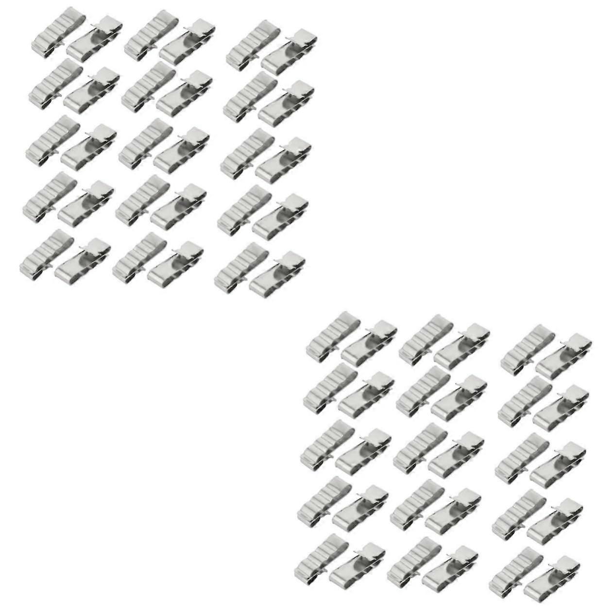 60pcs Solar Panel Cable Clips Stainless Steel Wire Clips for PV Mounting Frames Secure Cable Management