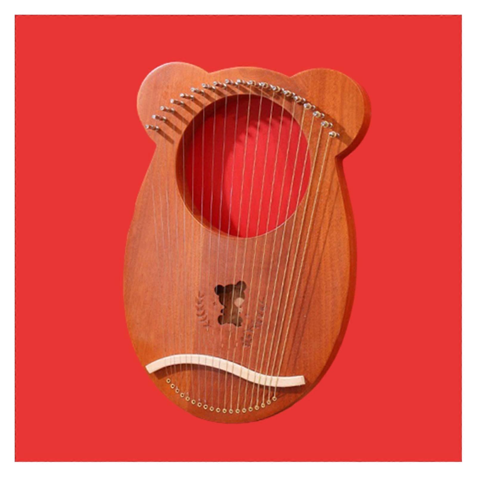 19 String Lyre Harp for Beginners Wooden Harp Instrument with Exact 19String Setup
