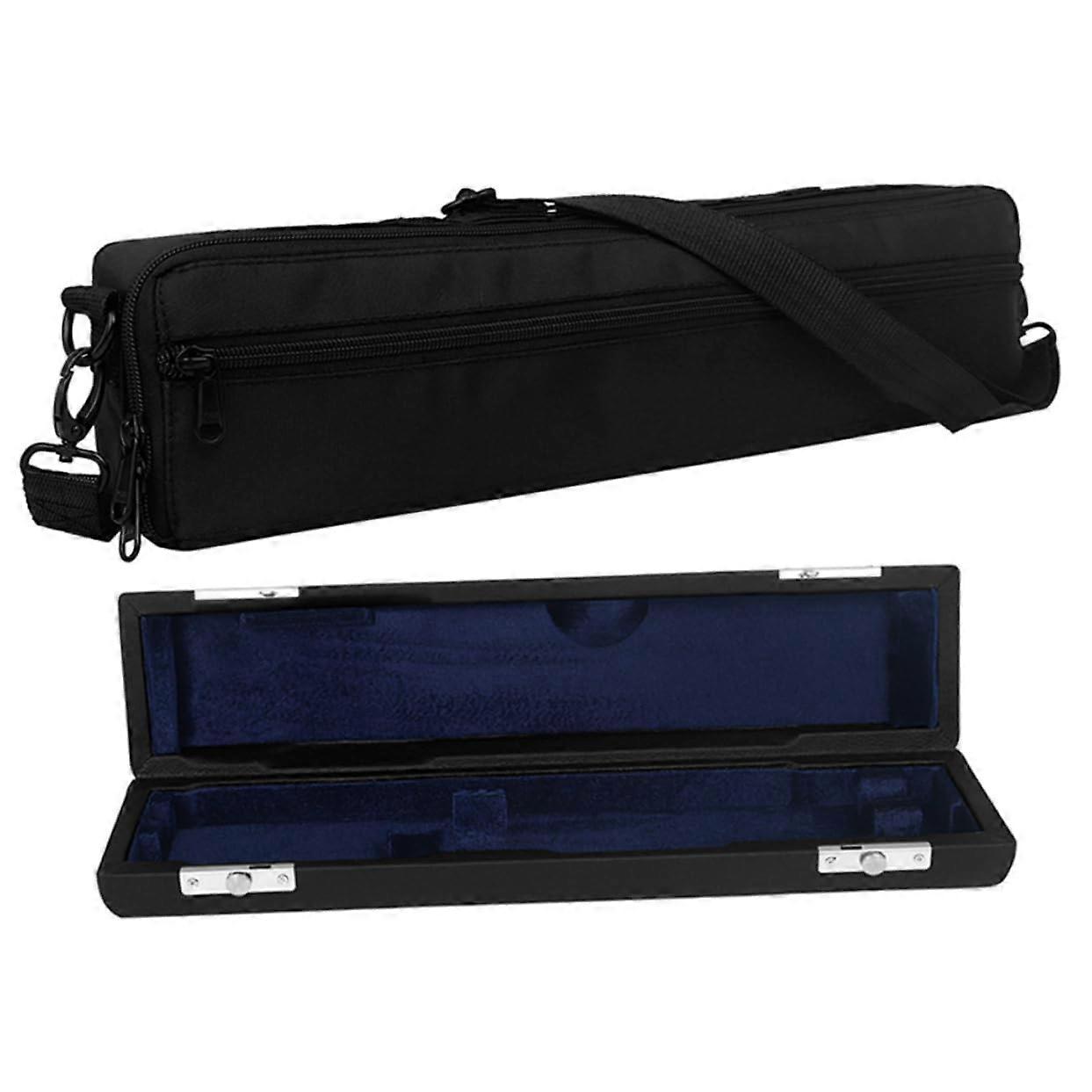Flute Case Hard Shell Oxford Fabric with ImpactResistant Design for 16 Hole Flute Gig Bag