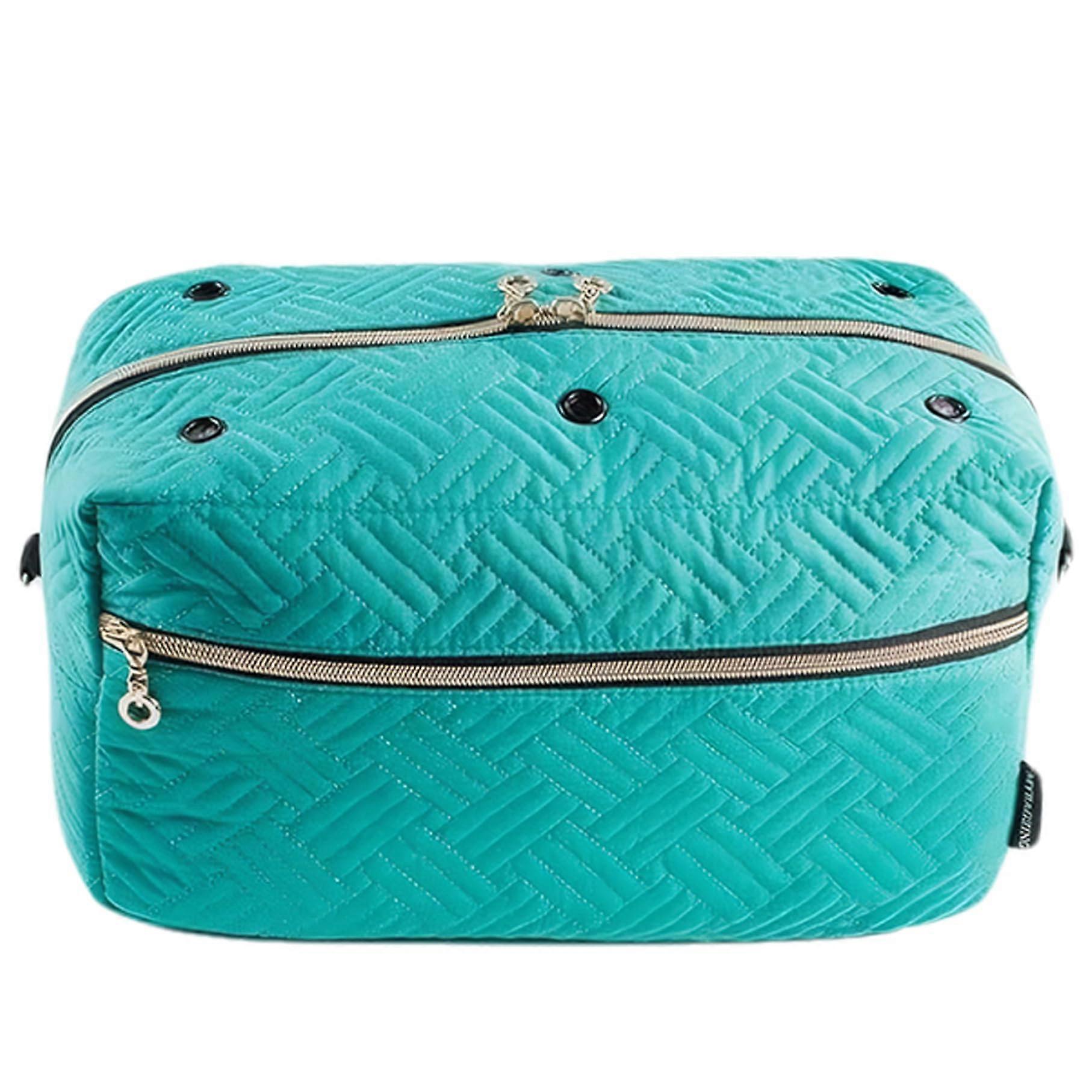 Adjustable MultiPocket Yarn Storage Bag with Front Zipper Access and Bonus Accessory Pouch, 12x7x7''