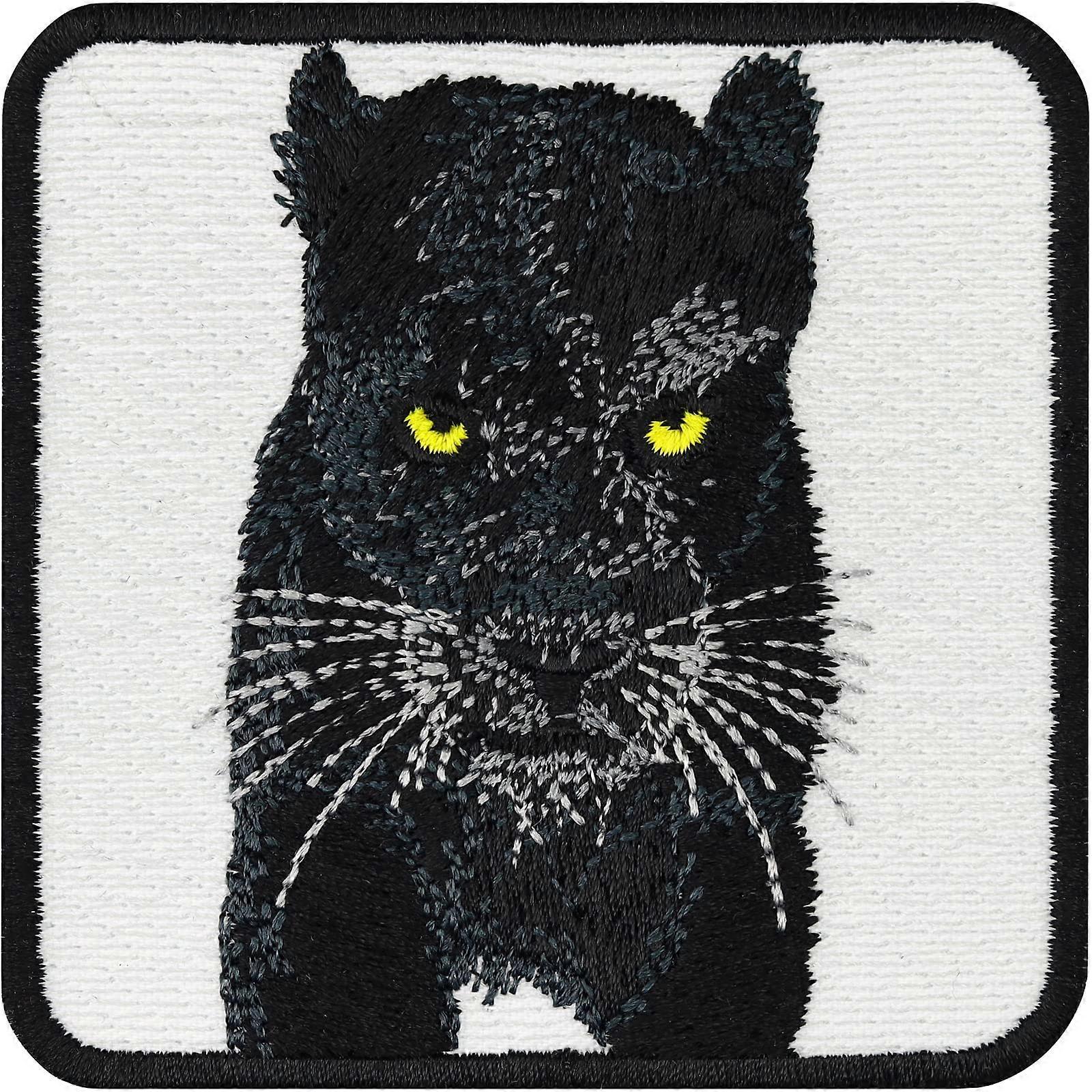 Embroidered Iron On Patch for Clothes Wildlife Conservation Washable 75x75mm