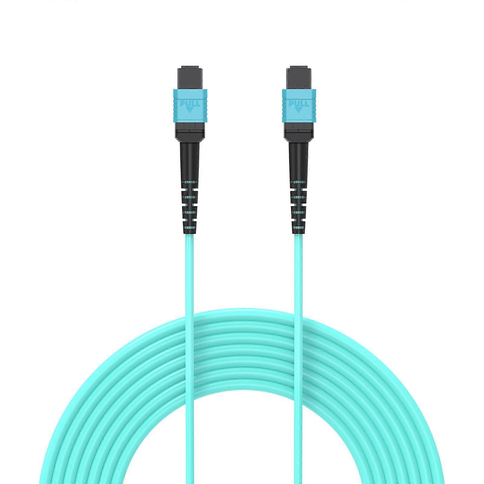 OM3 MPO Fiber Optic Cable 8 Core Patch Cord QSFP+ Compatible LowLoss Multimode 2m