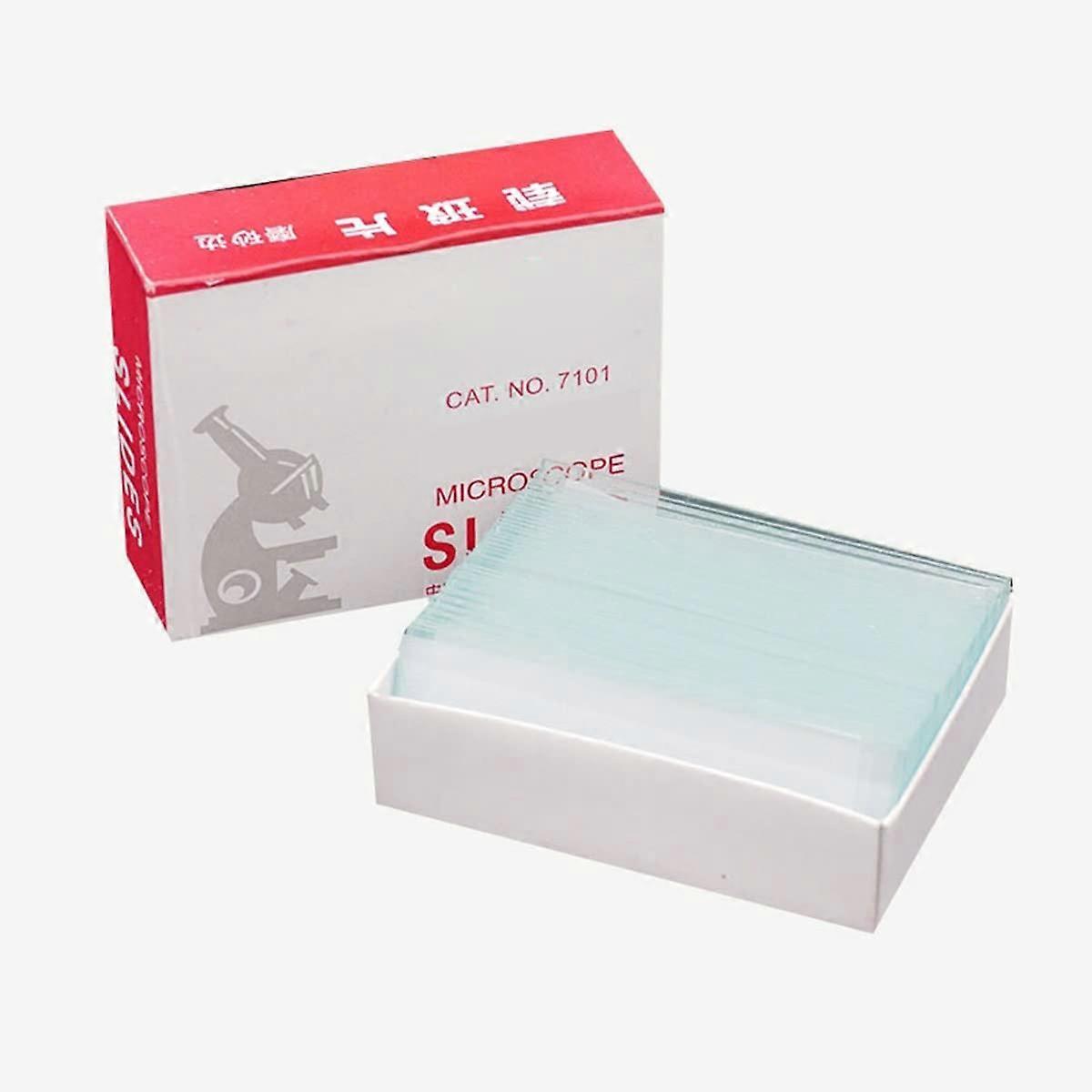 50 Reusable Blank Microscope Glass Slides for Specimen Preparation and Clear Viewing Lab Use