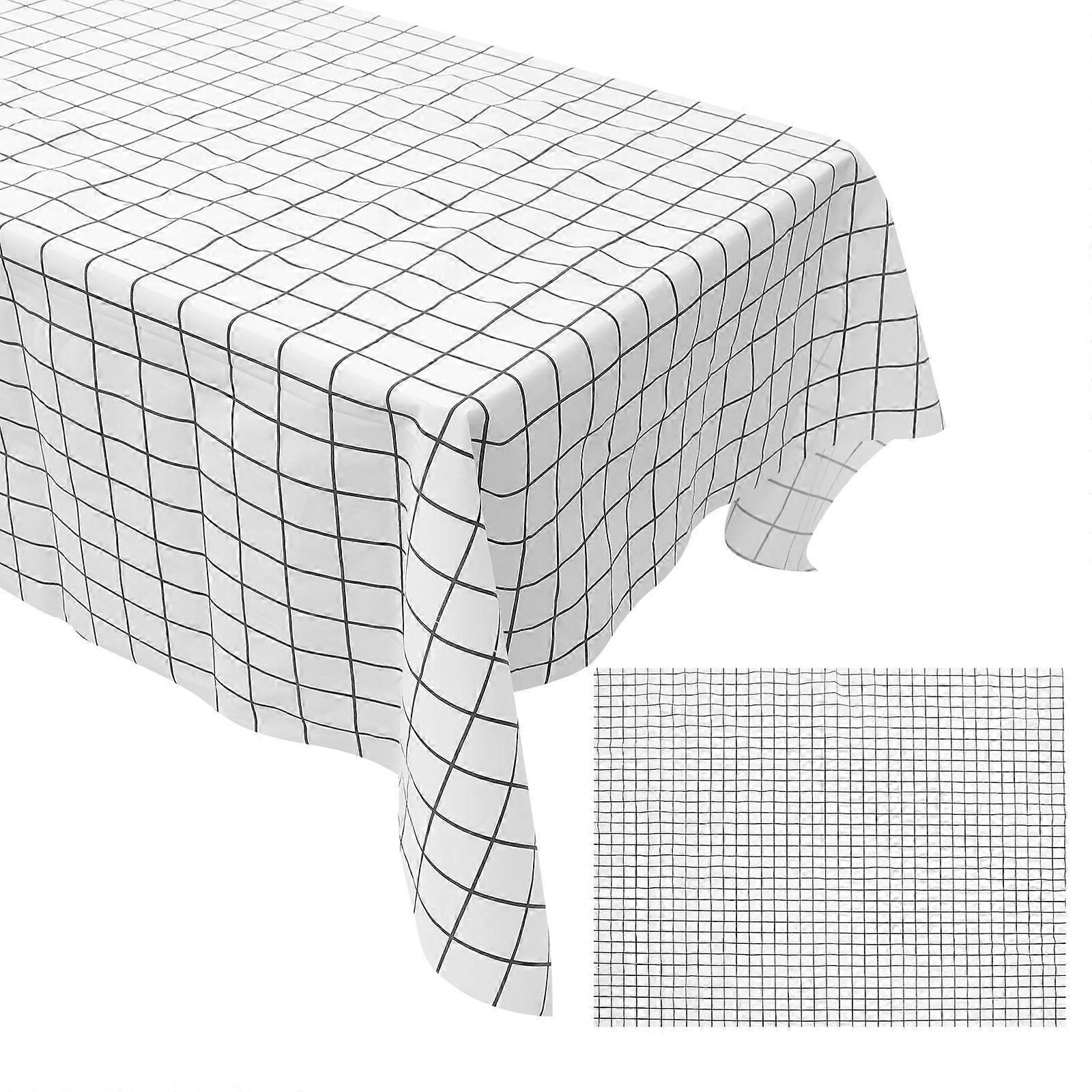 Dustproof Plaid Table Cloth 2Pcs For Camping Table Cover Suitable For Kitchen Rectangular Smooth Surface