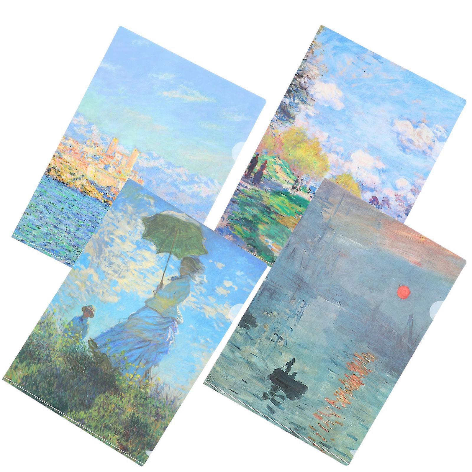 Document Folder Practical A4 File Folders for Storage 4Pcs Pack