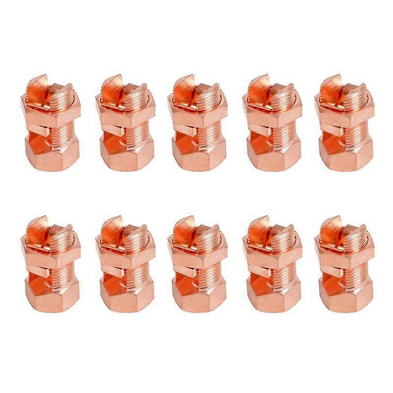10Pcs Split Bolt Connector, Grounding Split Bolt Connector TJ-16