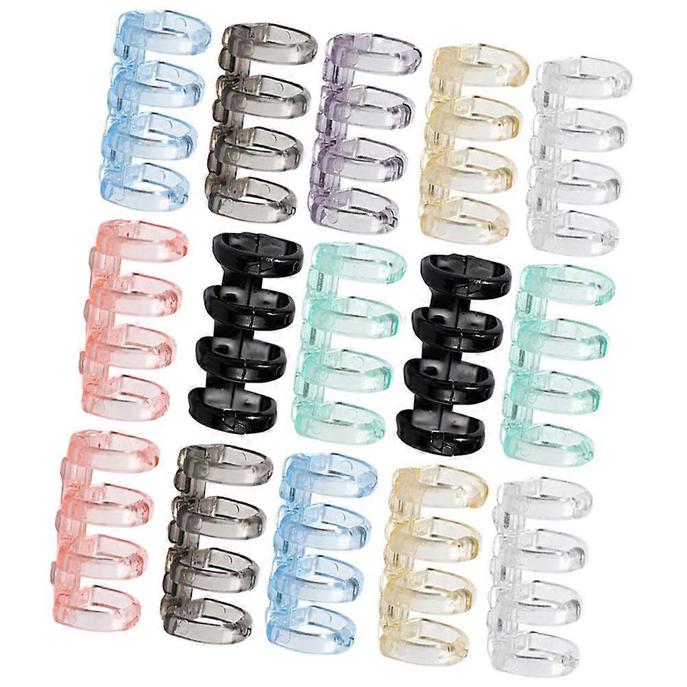 Binder Rings Plastic Loose Leaf Binder Rings for School Supply 64Pcs