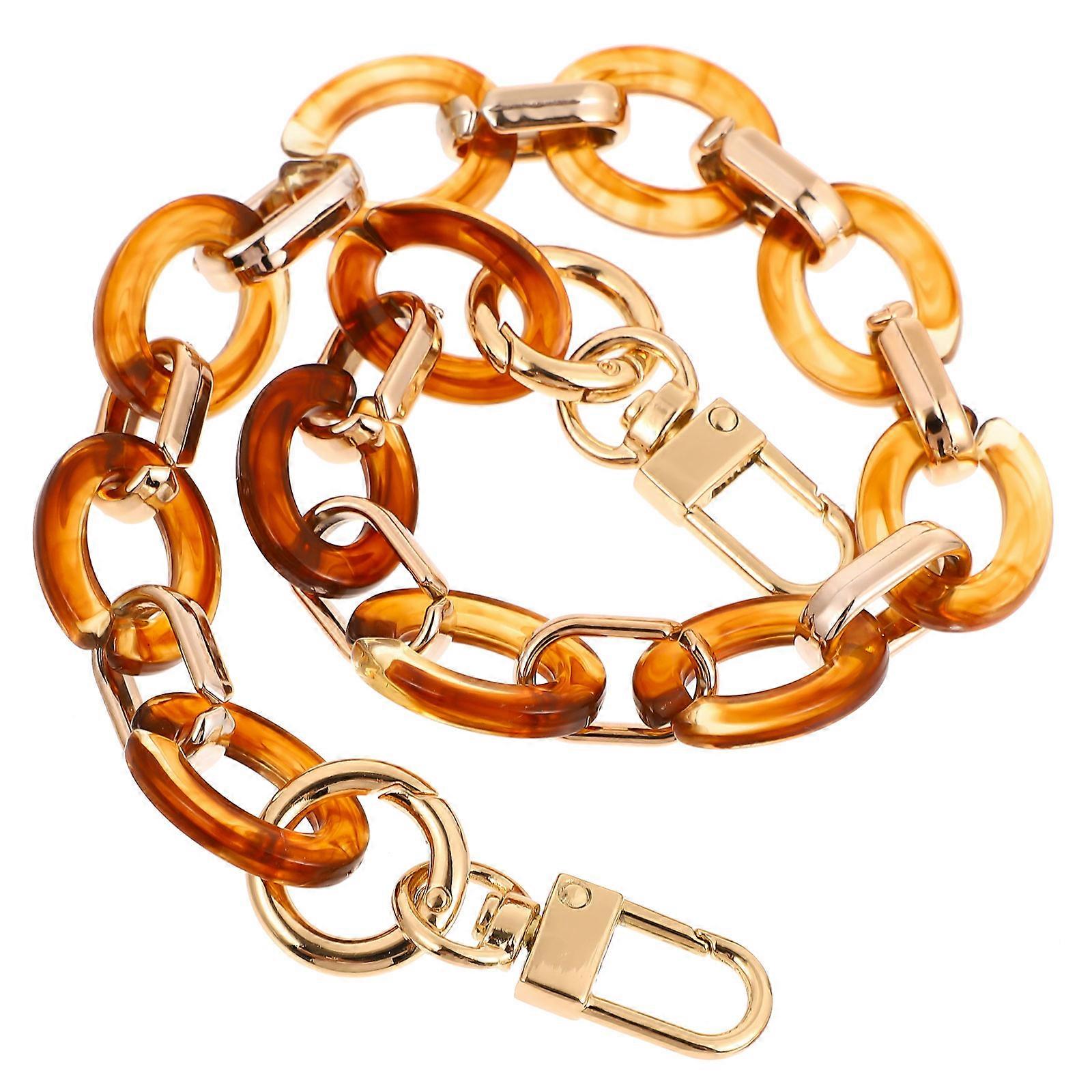 Brown Resin Purse Chain for DIY Elegant Bag Replacement Strap