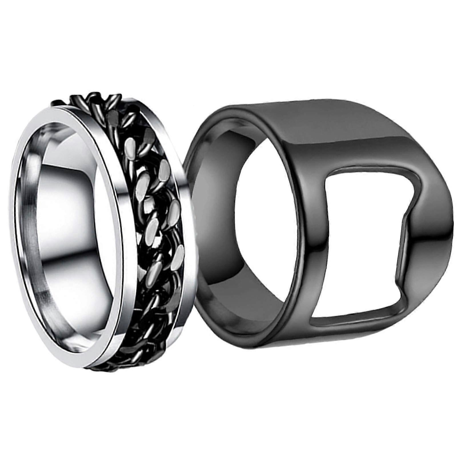 Bottle ring for Opening 1Pair Stainless Steel Rotatable