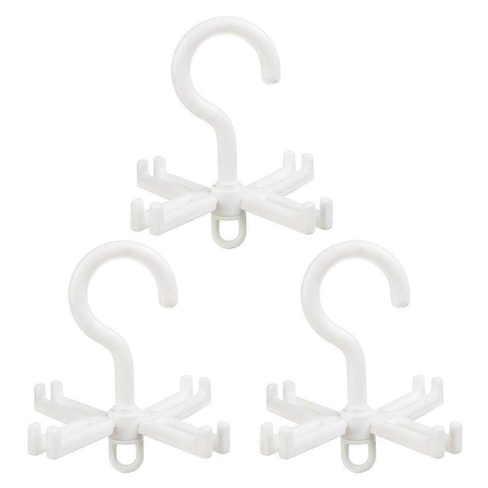 Laundry Storage Holder Rotatable Scarf Hook for Home Use 3Pcs