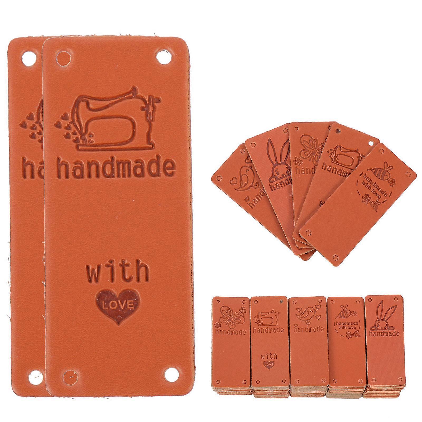 Embossed Color-Changing Clothing Collar Label for Sewing 100Pcs