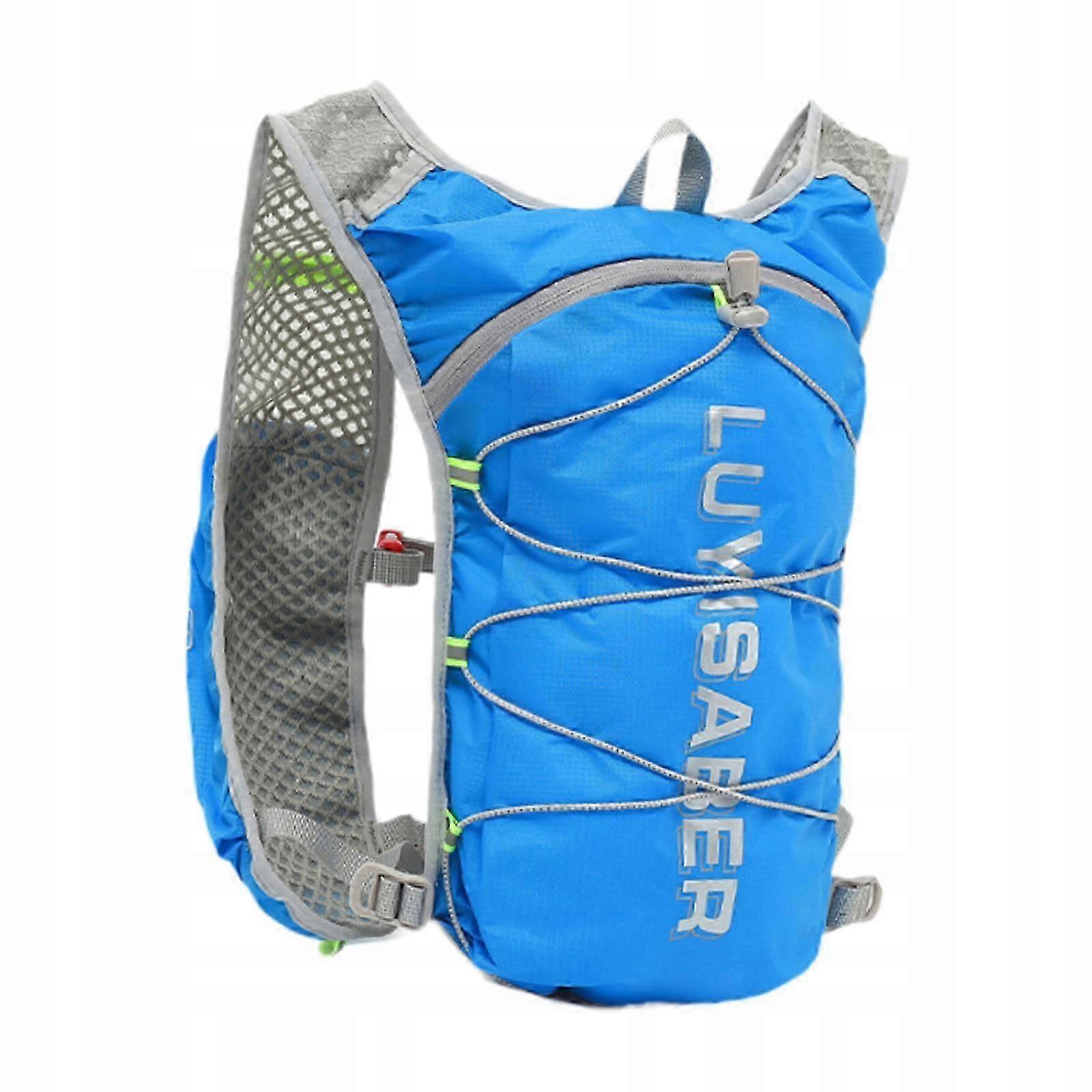 Vest With Irrigation System Multi Pockets Lightweight Backpack With Hydration System Hydration Blue