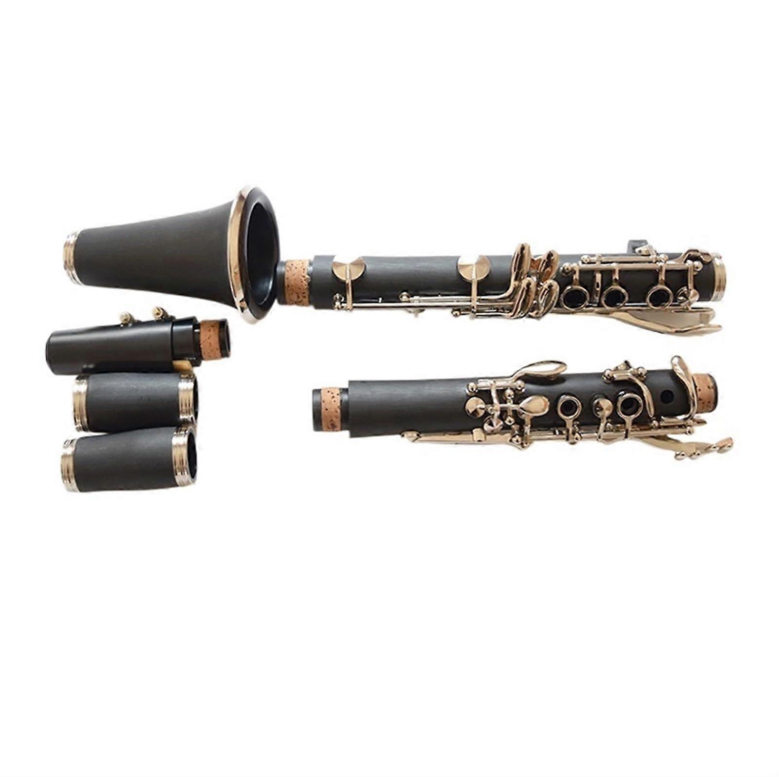 Beginner B Flat Clarinet with Nickel Silver Plated Keys for Student Performance