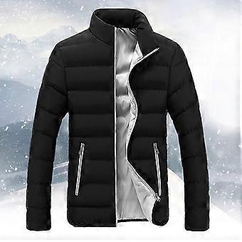 UTTOASFAY Herre Vinter Varm Slim Fit Tyk Boblefrakke Casual Jakke Overtøj Grå XXXXL