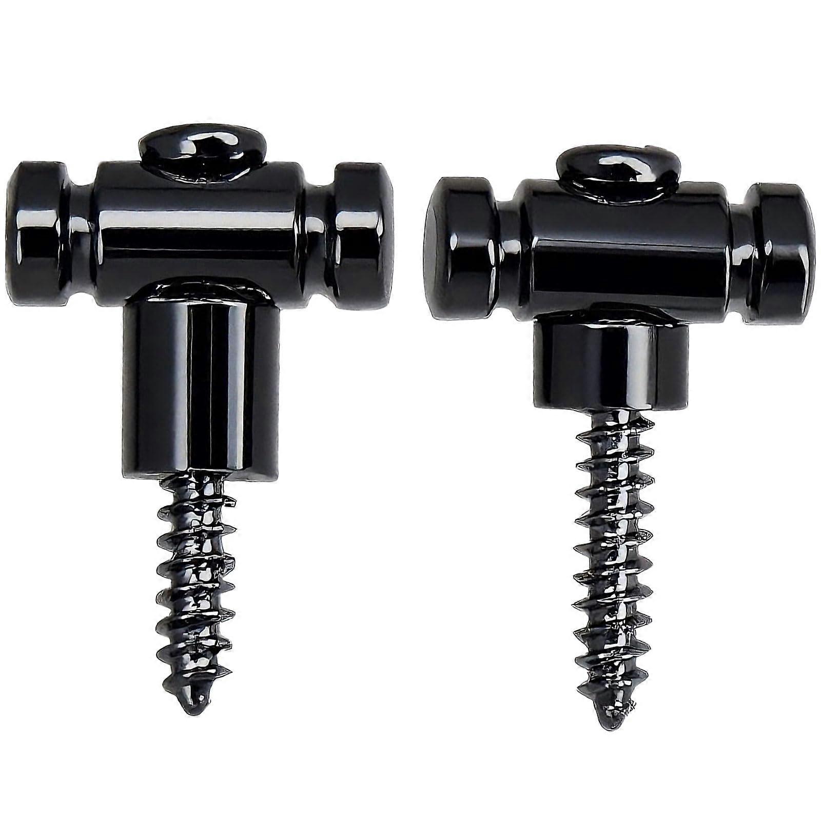 Black Chrome Roller Guitar String Tree 2Pack for Telecaster and Strat Electric Guitar Replacement