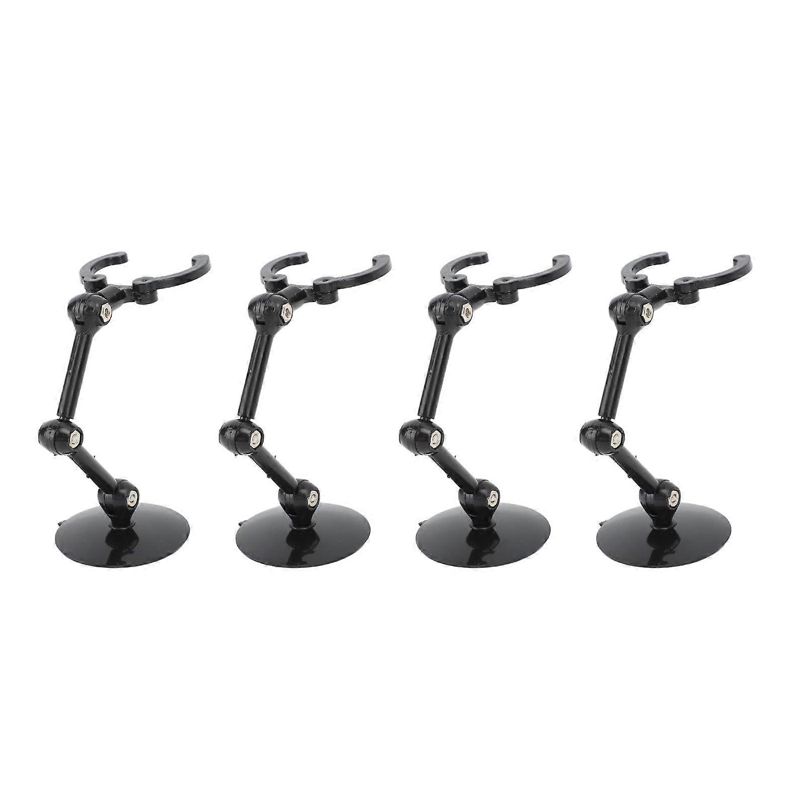 10 Set Black Action Figure Stand with  Stability, Adjustable Multifunctional Display Holder