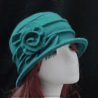 naisten hatut elegantti ämpärihattu naisten cloche naisten hattu lippis villa talvi vintage kukka baseball-lippis vihreä + yksi koko