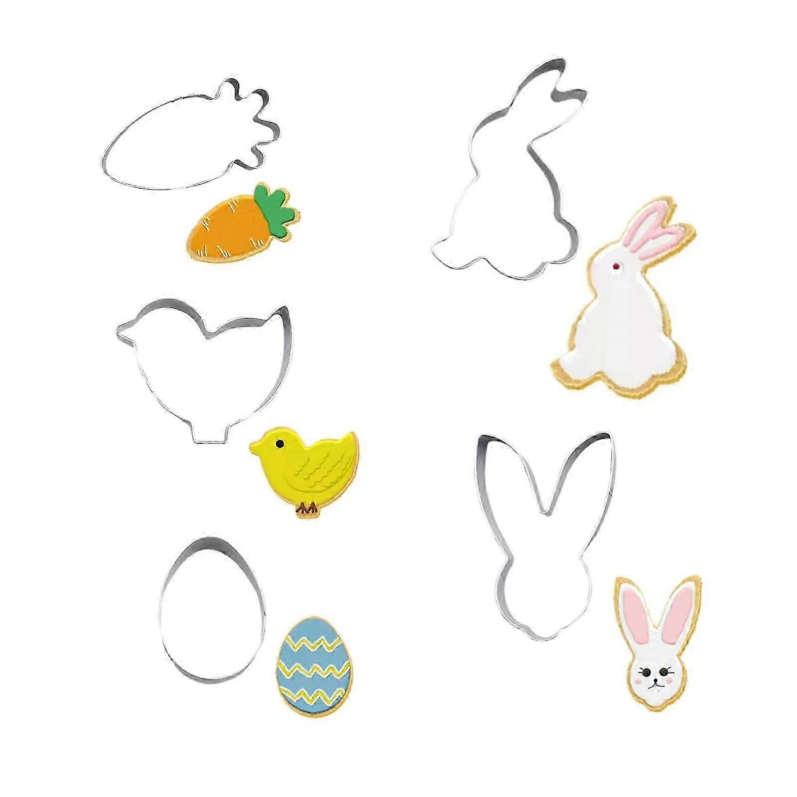 5-Piece Easter Bunny Cake Decorating Molds Set