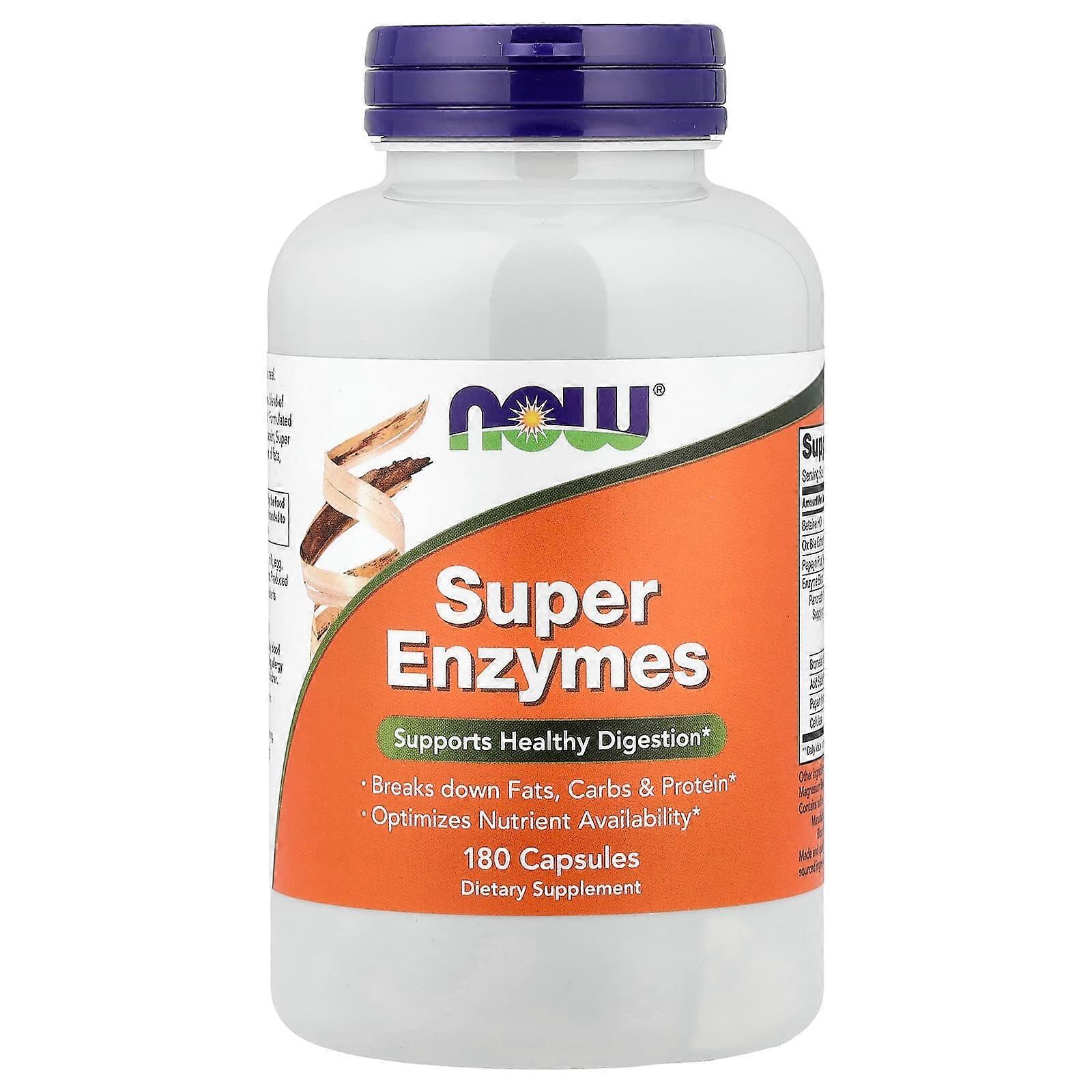 NOW Foods, Super Enzymes, 180 Capsules