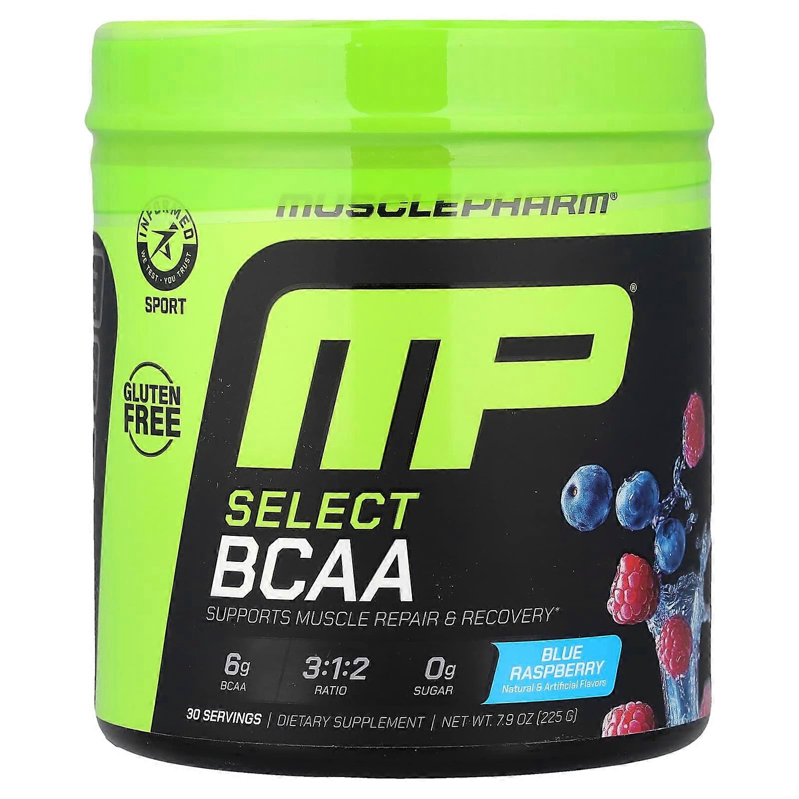 MusclePharm, Essentials, BCAA, Blue Raspberry, 0.50 lbs (225 g)