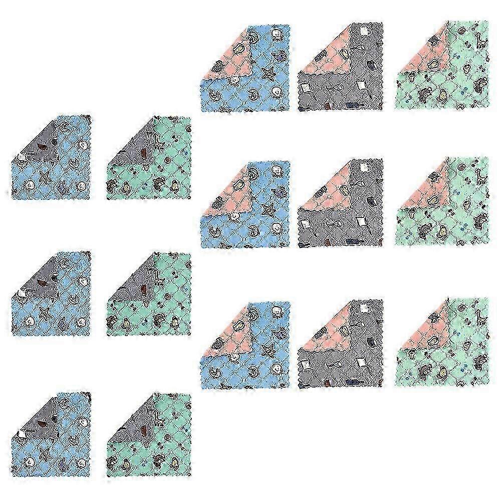Cleaning Cloth Polyester Kitchen Towels for Cleaning 15Pcs Double-Sided