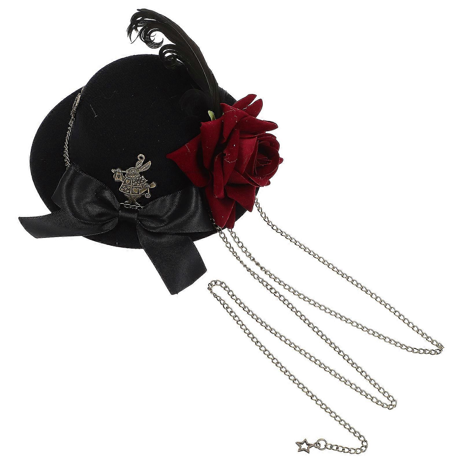 Vintage Flapper Headpiece for Decor Black