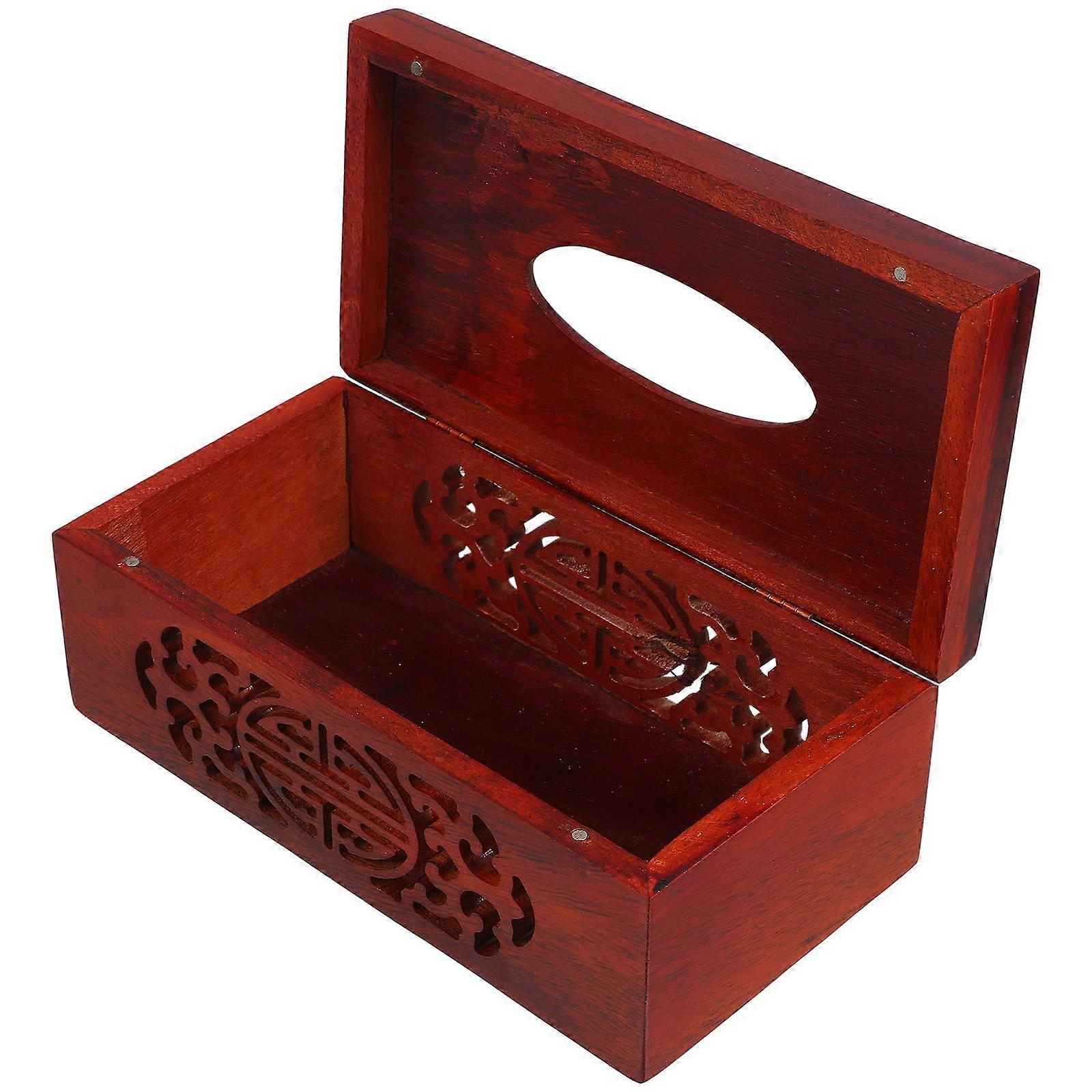 Wood Tissue Box Cover for Tissue Storage 3Pcs Rectangular Holder